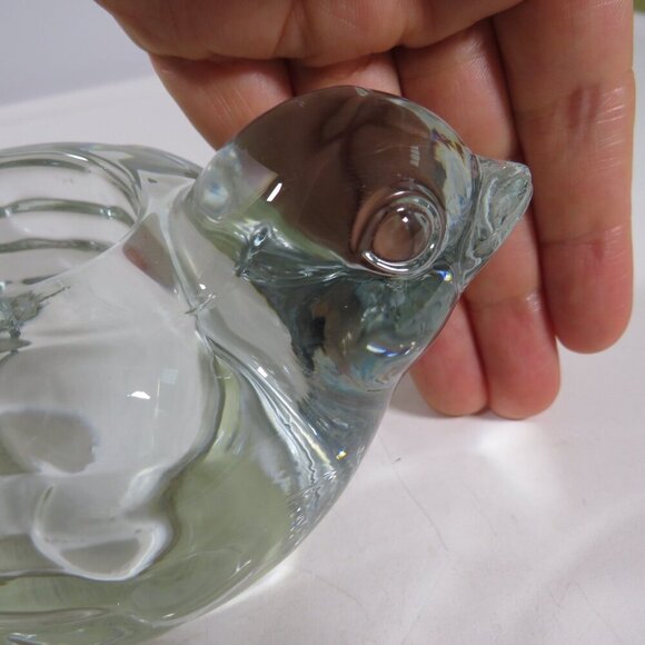 CRYSTAL BIRD GLASS VOITIVE HOLDER Made USA [Heavy over 1.5 lbs] #2 - Picture 4 of 9
